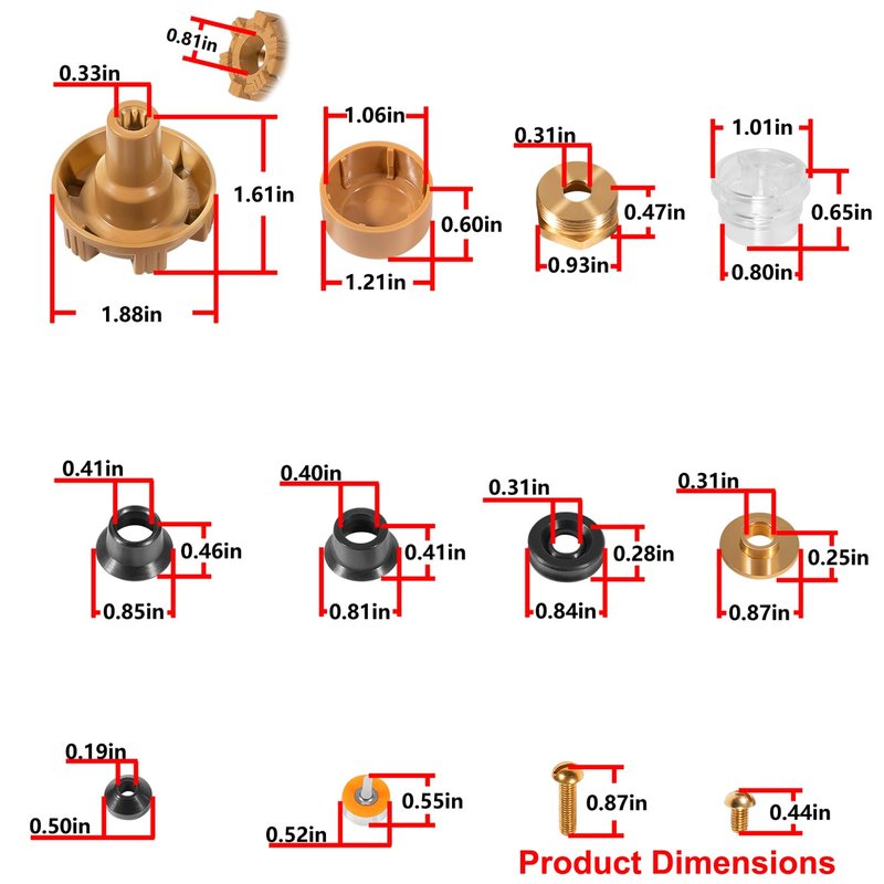 yourour RK-17MH Repair Kit Metal Handle,Outside Faucet,Compatible with Woodford Model 17
