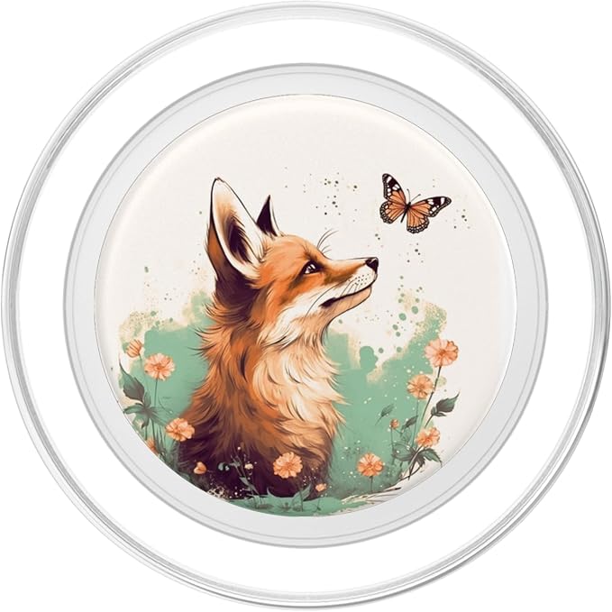 Fox Butterfly Forest Animal PopSockets Adhesive PopGrip