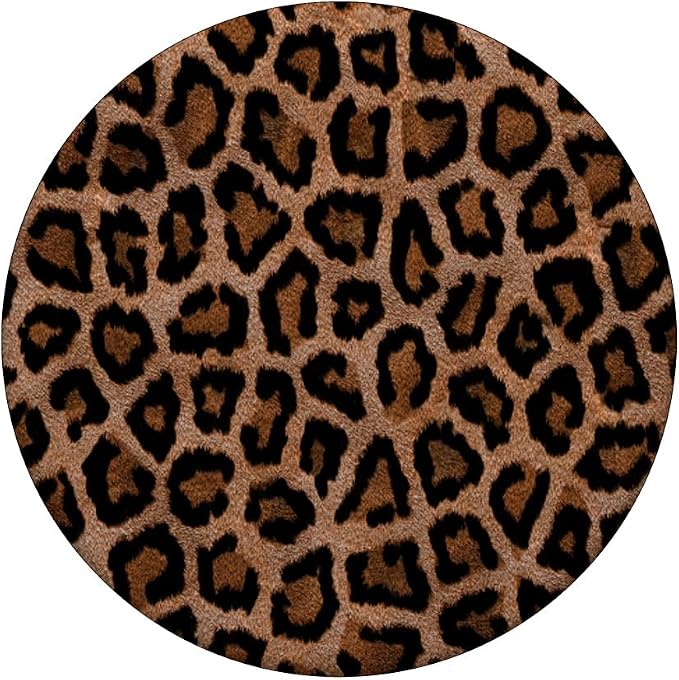 Cell Phone Button Holder Pop Out Knob Brown Leopard Print PopSockets Adhesive PopGrip
