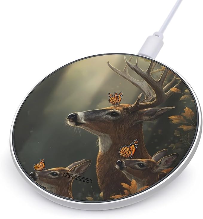 Deer Butterfly Wireless Charger Portable Charging Pad | LightweightAll Smartphone