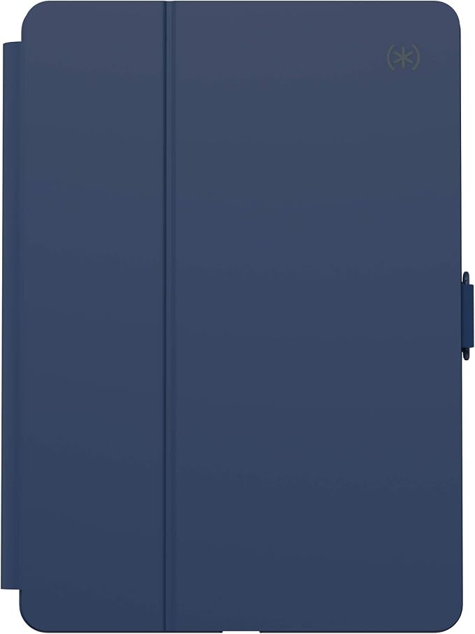 Speck Balance Folio Case for iPad 10.2 Inch (2019-2021) - Drop &amp Camera Protection Slim Multi Range Stand Apple Pencil Holder - Arcadia Navy/Moody Grey