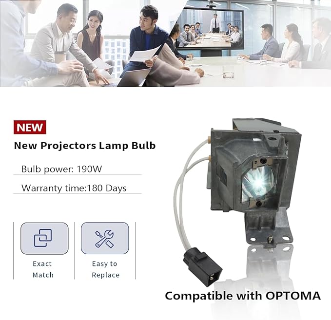 SORNEICDR NP36LP Replacement Projector Lamp Bulb Compatible with OPTOMA S310X W312 X312 NEC V302X H5380BD P1283 P1383W X113PH NP-V302W NP-V302X H6519ABD ACER P1283 P1383W Projectors, with Housing