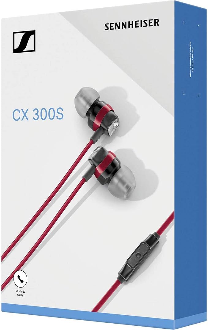 Sennheiser CX 300S in Ear Headphone with One-Button Smart Remote - Black