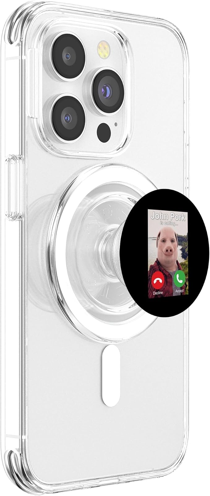John Pork is Calling Funny Unhinged Brainrot Cursed Meme PopSockets Adhesive PopGrip
