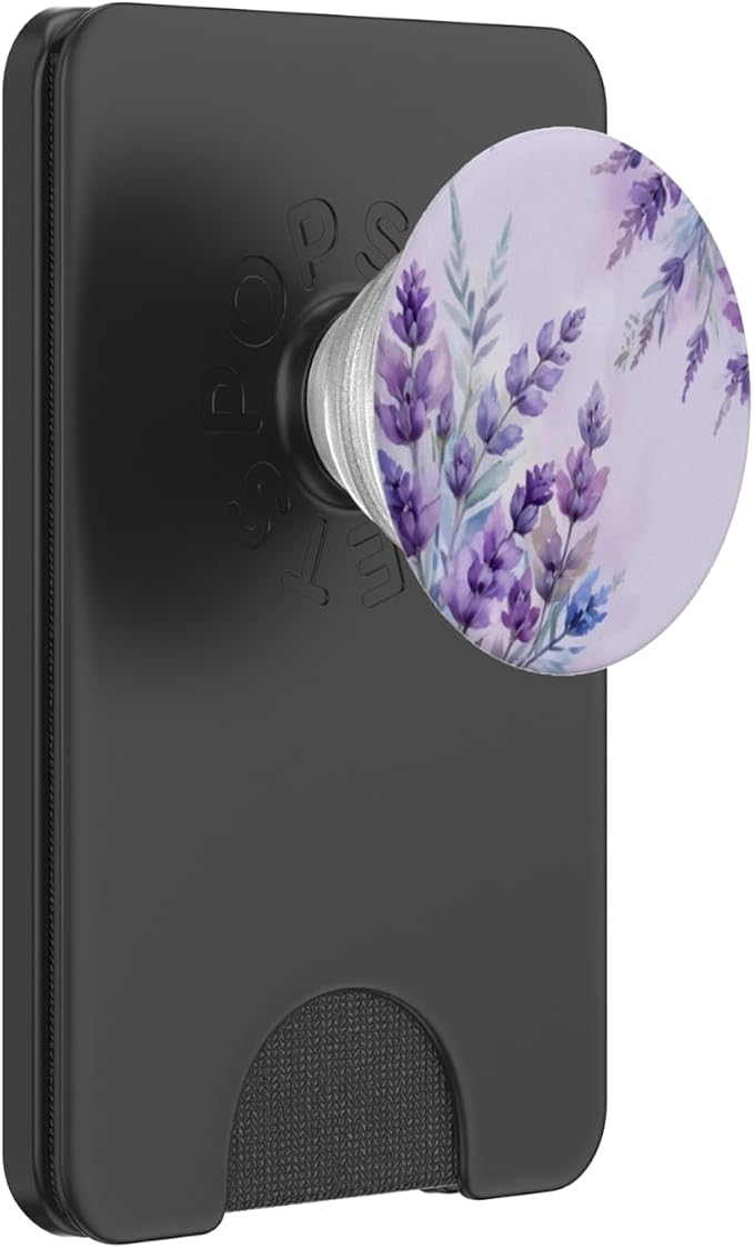 Lavender Floral Pattern PopSockets Adhesive PopGrip