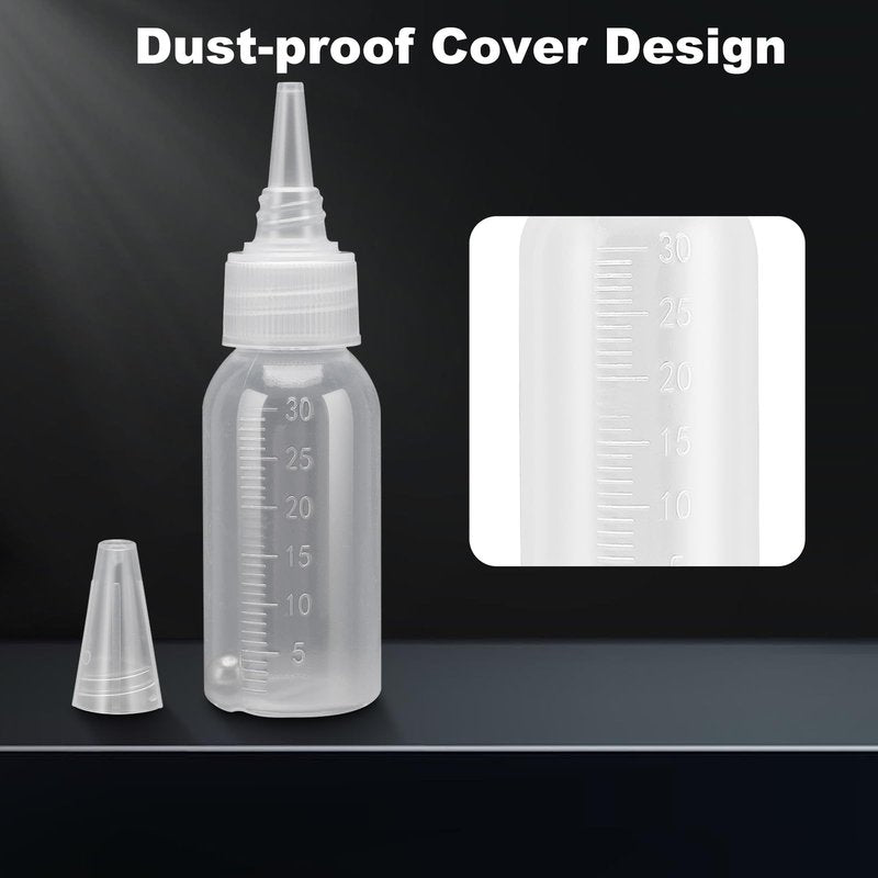 Tbest Paint Bottle,10 Pack Airbrush Paint Bottles Jars Plastic containers 1oz/30ml of Acrylic Storage Mixing with Ball jar Bottle Mixer resealable Empty Small Squirt 1inch Container Squeeze