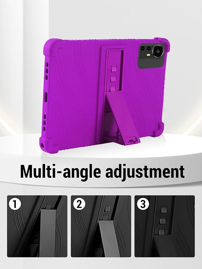 for Bnegynng CP31M 10 inch Tablet Protective case Shockproof Lightweight Silicone Protective Cover with Stand Child-Friendly Protection Easy to Clean DesignBlack