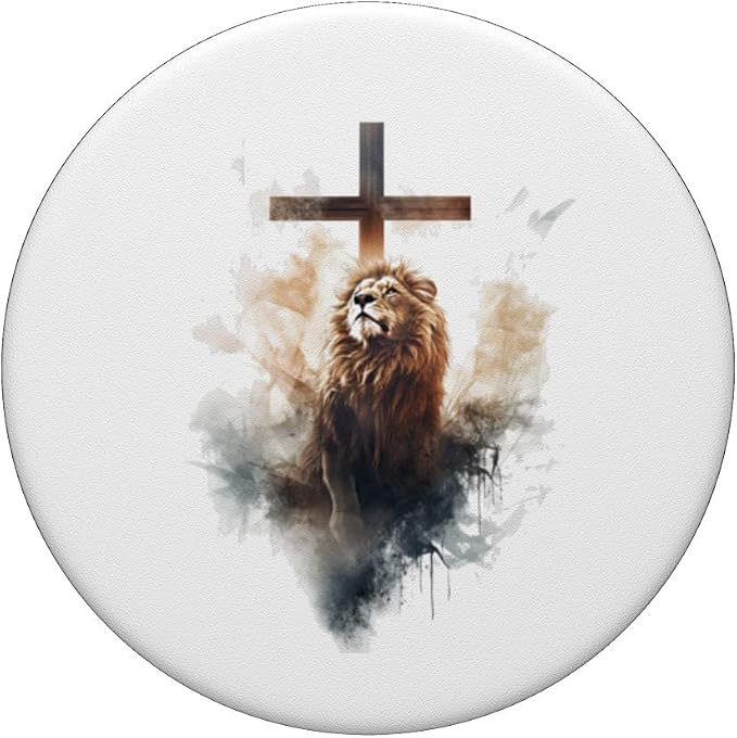 Yeshua Lion of Judah Christian Faith Jesus God Revelation PopSockets PopGrip for MagSafe