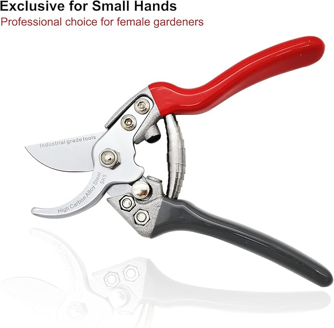 TONMA Pruning Shears [Made in Japan] Professional 7.5 Inch Premium Plant Garden Scissors Secateurs with Ergonomic Handle, Bypass Hand Pruners Branch Gardening Clippers for Plants