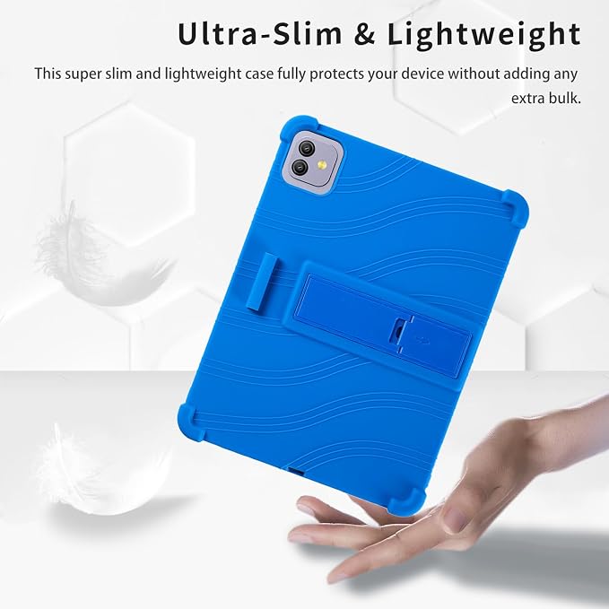 Case for Blackview Link 8 12.7-Inch Tablet – Shockproof Silicone Protective Cover with Kickstand Drop-Resistant Business Style (Black)