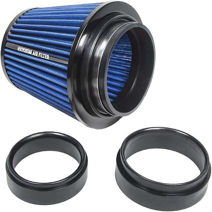 KYOSTAR Universal 3/3.5/4" High-Flow Air Filter, Reusable Cone Cold Air Intake