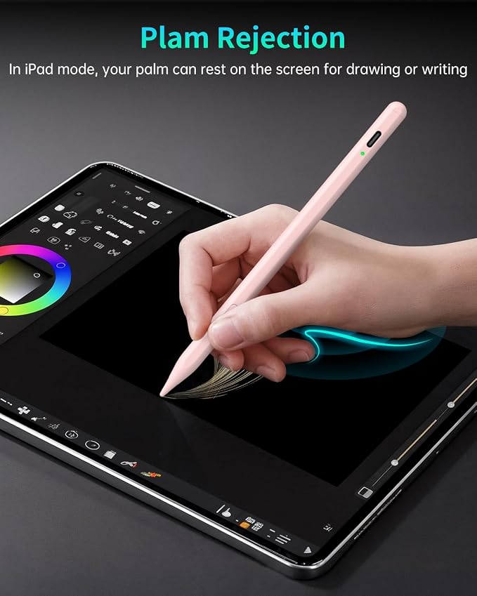 MEKO Universal Stylus Pen for Apple iPhone &amp Android &amp iPad 2X Fast Charge Active Stylus Pencil for All Touch Screen High Sensitivity Capacitive Stylus for Smartphone Apple Watch Tablet-Lihg