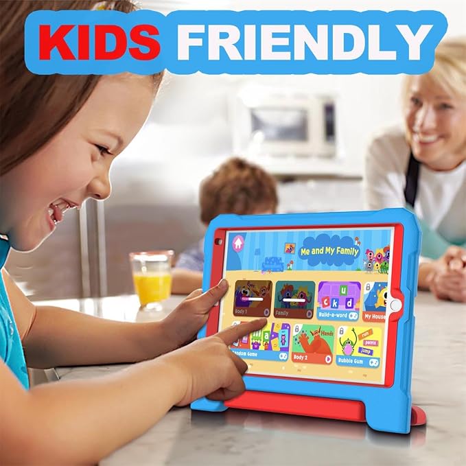 YIHE Kids Case for iPad 10.2 9th/8th/7th Gen Pro 10.5 &amp Air 3 BlackBlue | Full Body Shockproof Protective Cover Handle Stand Built-in Screen Protector Fun Colors