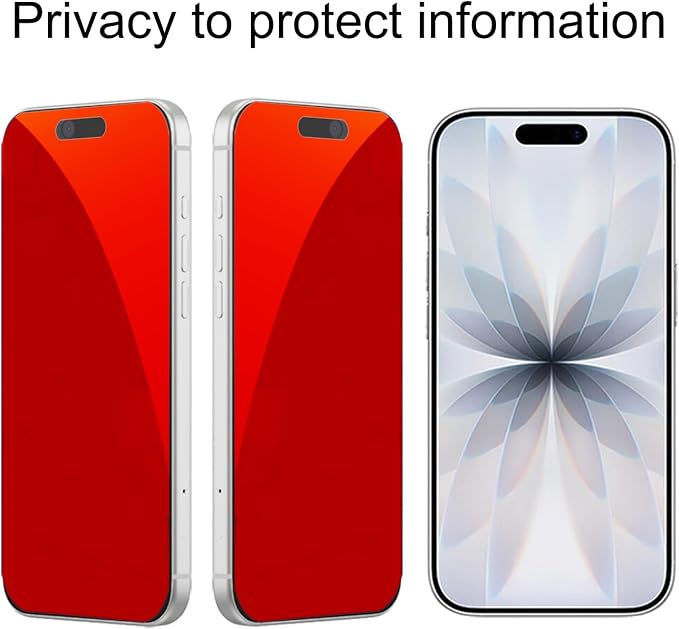2 Pack for iPhone 13 Pro Max / 14 Plus Privacy Screen Protector Anti spy Tempered Glass Gradient Colorful Anti blue Light Film 6.7 inch