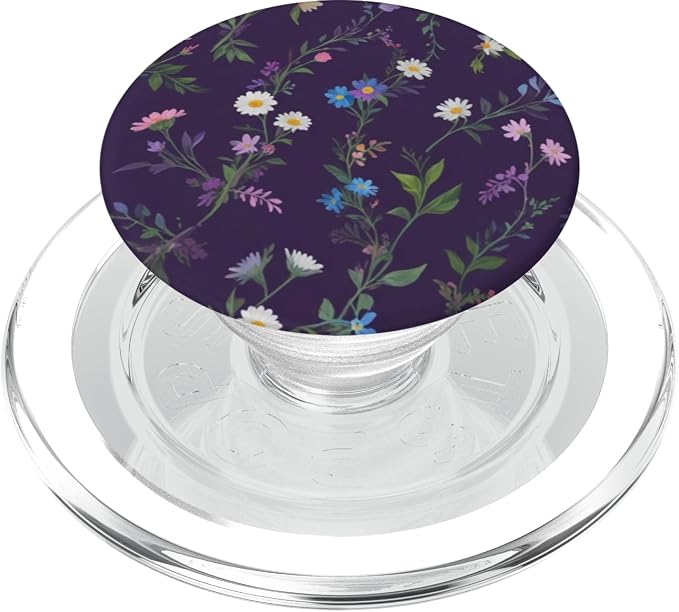 Cute Dark Purple Wildflowers Floral Flowers PopSockets Adhesive PopGrip