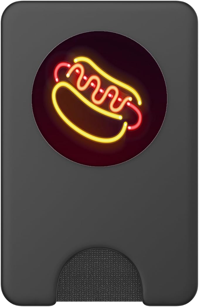 Hot Dog Pop Socket Food Lover Gift on Black PopSockets Adhesive PopGrip