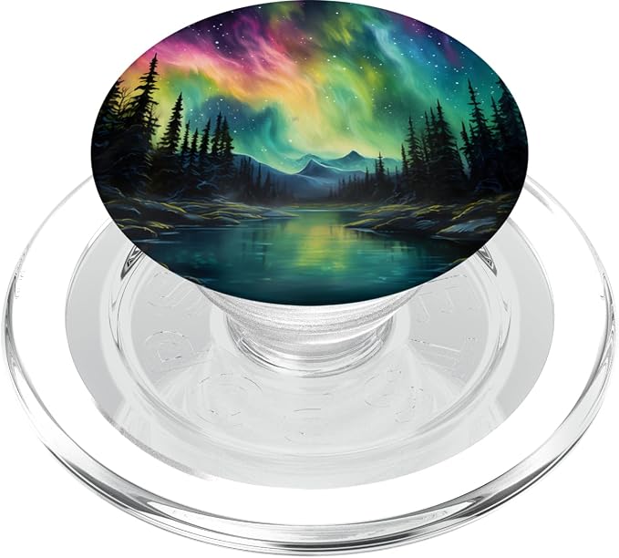 Northern Lights Aurora Borealis | Forest Stars PopSockets Adhesive PopGrip
