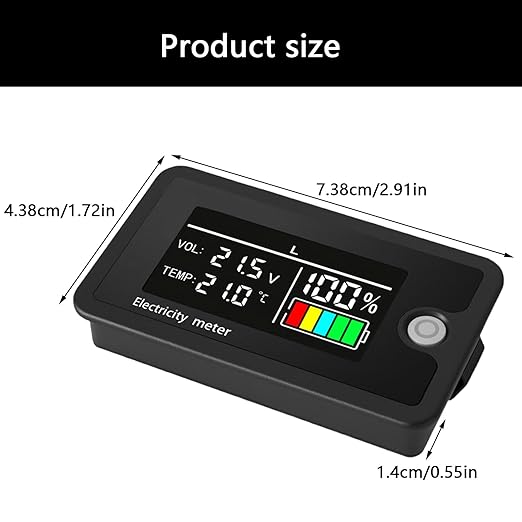 LED Display Voltmeter Car Battery Charging Levels Indicators 8-100V Lithiums Batteries Capacity Tester Battery Capacity