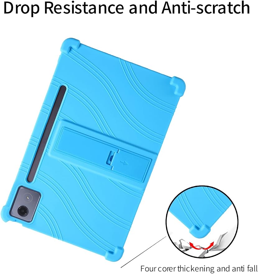 for Lenovo Idea Tab Pro 12.7 inch Tablet CaseBOVUGAC Soft Silicone Adjustable Stand Shockproof Kids Friendly for Lenovo Idea Tab Pro Tablet(Black)