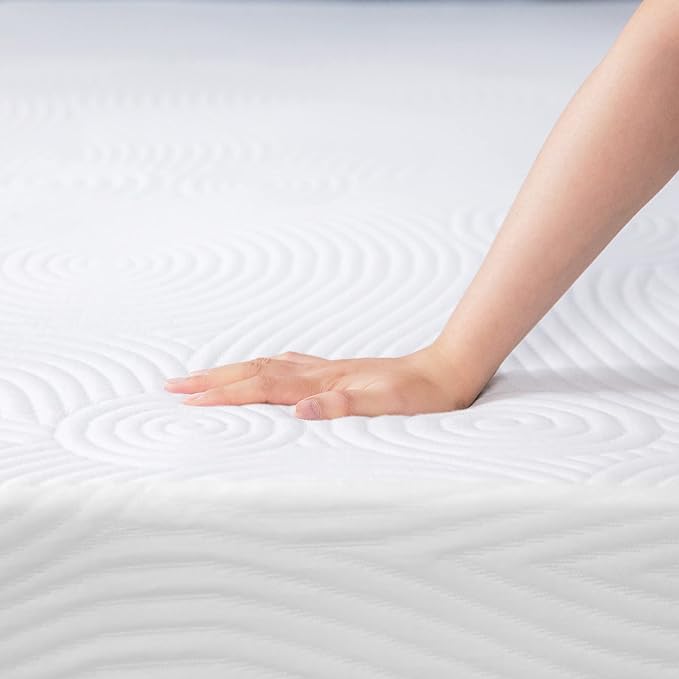 Mellow 10 Inch Cooling Gel-Infused Memory Foam Bed Mattress, Medium Firm Sleep and Breathable Fabric Cover, Full , Mattress In A Box