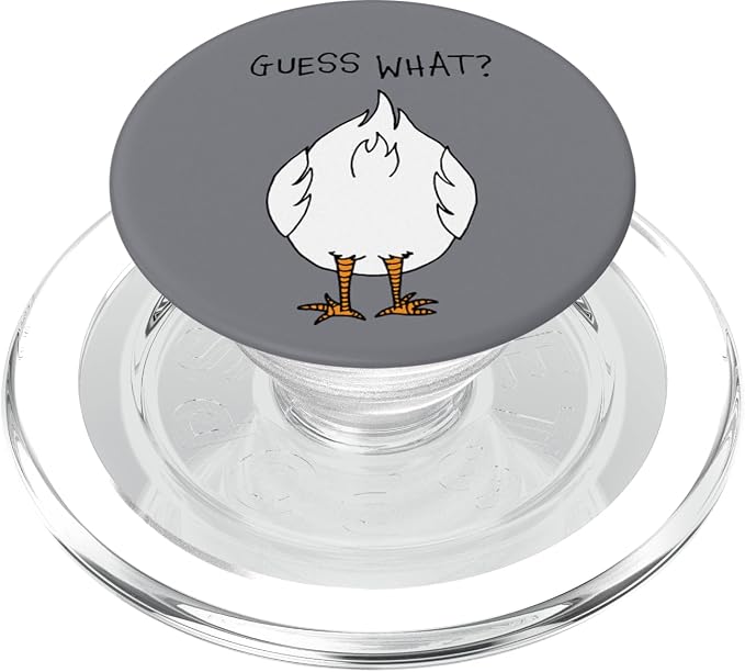 Funny Corny Dad Joke design Guess What Chicken Butt PopSockets Swappable PopGrip