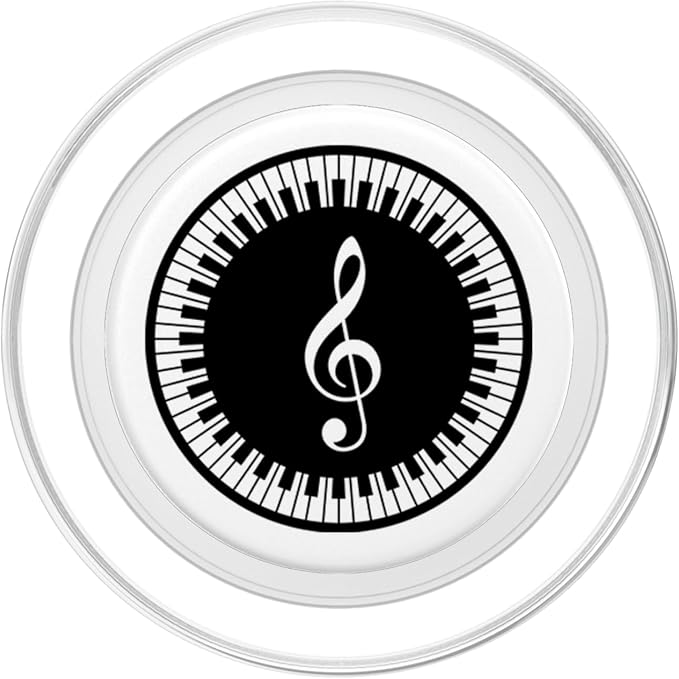 Music Symbol Circular Piano G-Clef Art Cool Musician Gift PopSockets Adhesive PopGrip