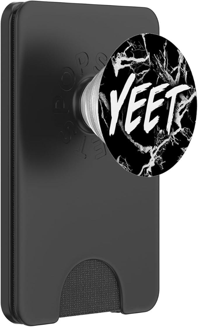 Cool Yeet Saying Design Funny Pop Up Gift for Kids on Black PopSockets Adhesive PopGrip