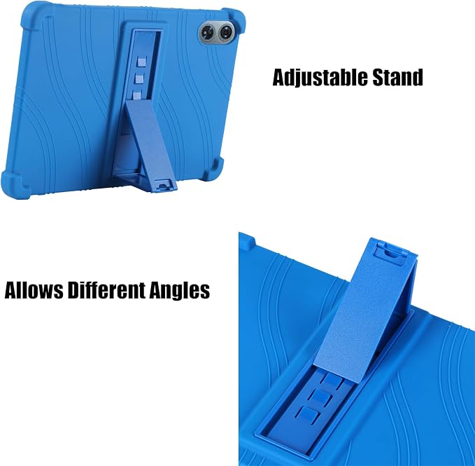 Silicone Case for SVITOO Tab 12 Inch Tablet Android 16 Tablet 12 InchSoft Friendly Adjustable Stand Cover for SVITOO 12 Tablet (Black)