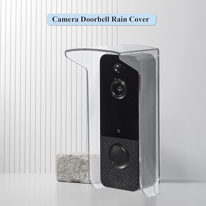PC Transparent Plastic Protector Cover,Camera Doorbell Cover,Doorbell Rain Cover Weatherproof Compatible for Blink/Ring Pro2/Arlo/Wyze/Google Nest/Reolink（Excluding Display Equipment）