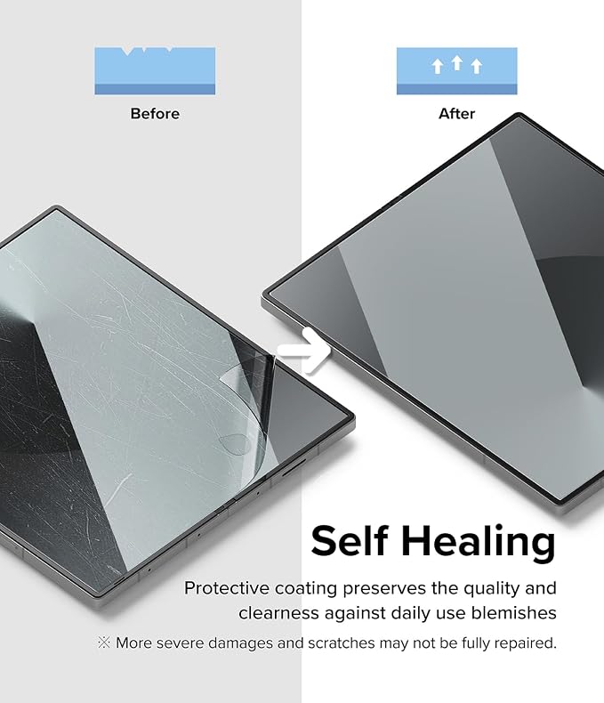 Ringke Dual Easy Film [4-Layer Protection] Compatible with Samsung Galaxy Z Fold 6 Screen Protector Self Healing Repair Coating Full Coverage Screen Protector with Installation Tool - 2 Pack