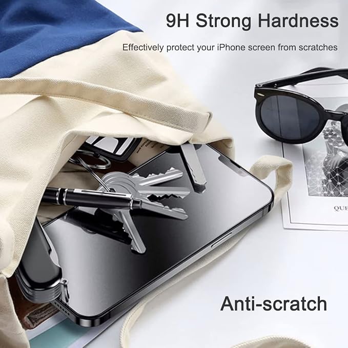2 Pack Matte Privacy Screen Protector for iPhone 13/14/13 Pro Anti-Glare Anti-Spy Tempered Glass Film 6.1 inch Rounded Edge Full Coverage Smooth &amp Sensitive Touch
