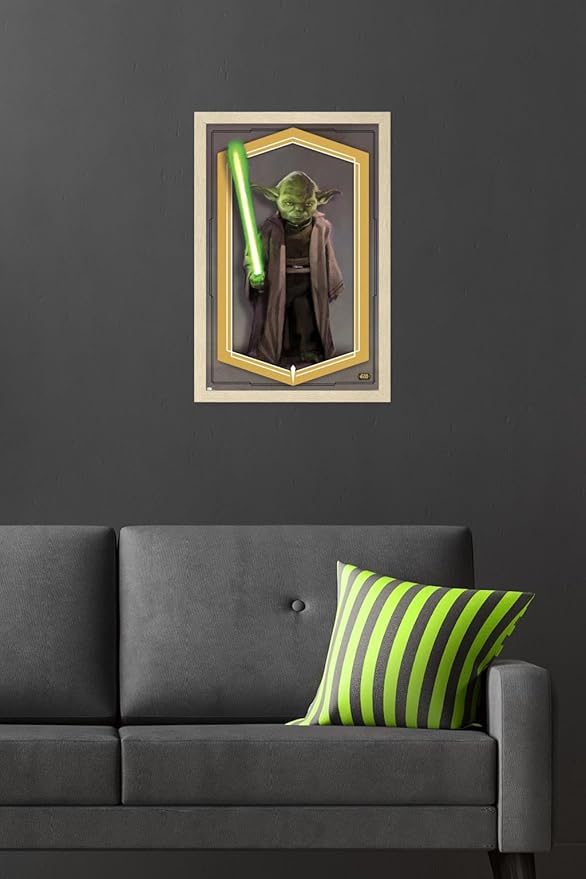 Trends International Star Wars: The High Republic - Yoda Wall Poster, 22.4L x 14.7W, Blonde Framed Version