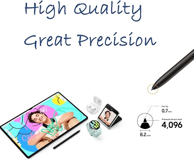 Galaxy Tab S9 Stylus Pen Replacement for Samsung Galaxy Tab S9/S9 Plus/S9 Ultra S Pen All Versions Tab S9 S Pen Compatible with Samsung Galaxy Tab S9/S9+/S9 Ultrawith Tips and Card Pin(Black)
