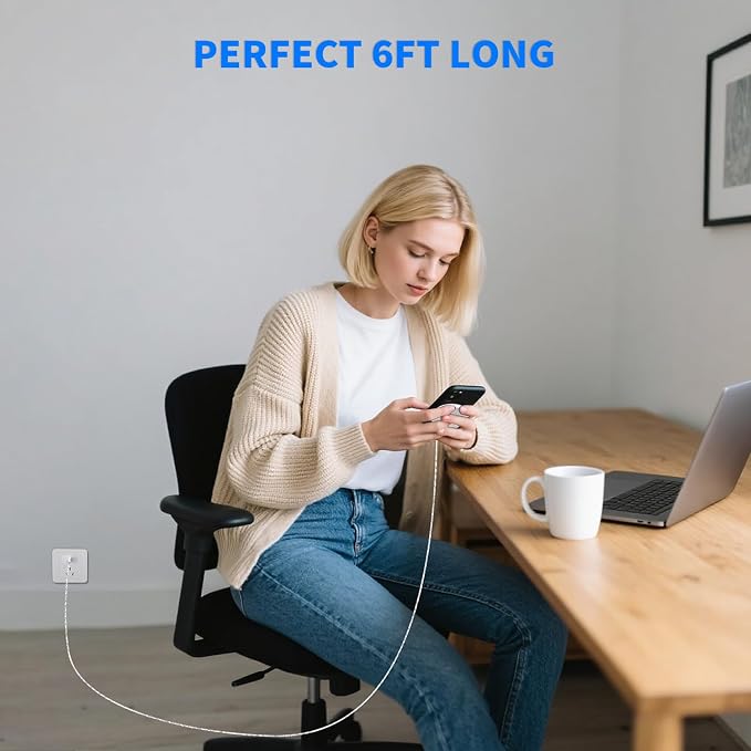 25W Magnetic Wireless Charger for iPhone 17 16 Fast Charging[Apple MFi Certified]6FT Magnetic Charge 35W USB-C Adapter Mag Safe Fast Charging Pad for iPhone 17 Pro Max/17 Pro/16/15/14Mag-Safe Charger
