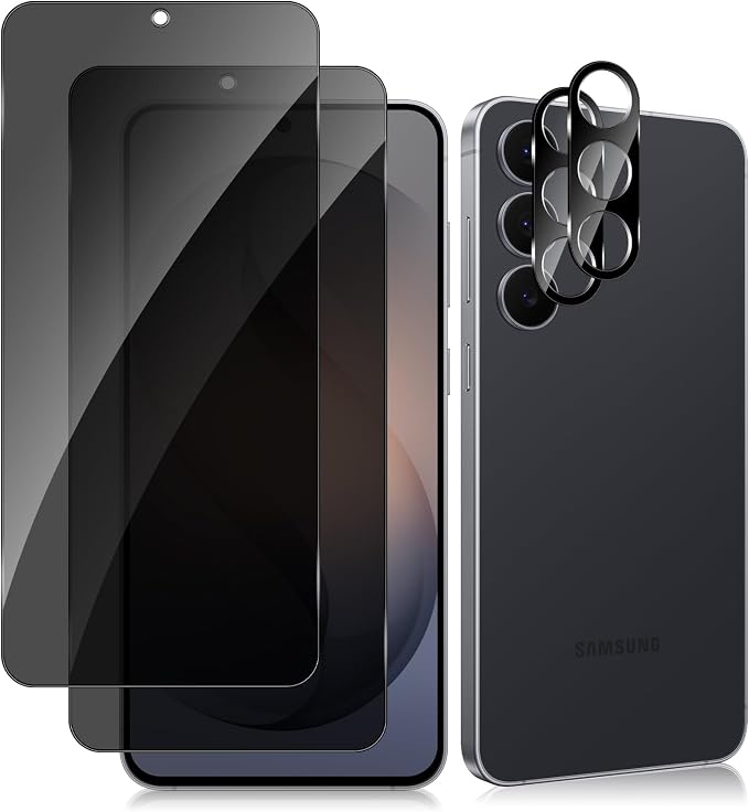 4 Pack Nothing Phone (3a) Pro 5G Privacy Screen Protector 2 Pack Privacy Tempered Glass Film and 2 Pack Camera Lens Protector Anti-Spy Protection for Nothing Phone (3a) Pro 5G Screen Protector