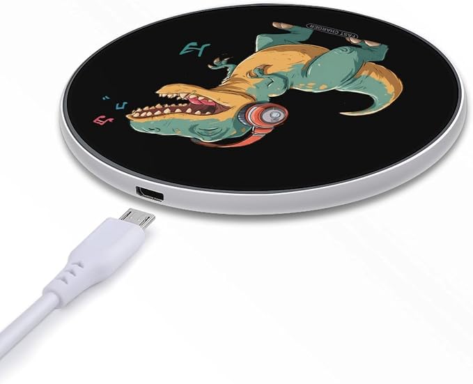 Dinosaur Music Notes Wireless Charger Portable Charging Pad | LightweightAll Smartphone