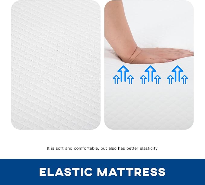 FDW | 6 Inch Queen Mattress | Medium Firm | Gel Memory Foam Mattress | White | Bed in a Box, CertiPUR-US Certified | Pressure Relief, Cooling Ventilated Foam | Washable Removable Cover
