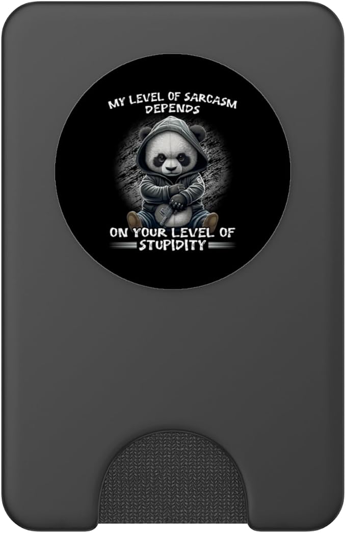 My Level of Sarcasm Depends Funny Sarcastic Quote PopSockets PopWallet for MagSafe