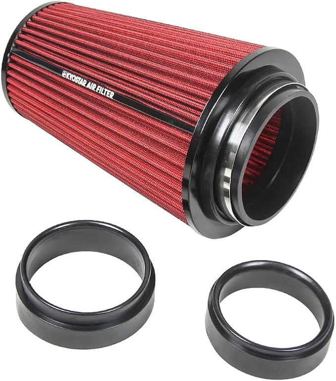 Universal 3/3.5/4" High-Flow Air Filter, Reusable Cone Cold Air Intake