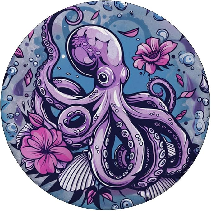 Purple Octopus PopSockets PopGrip for MagSafe