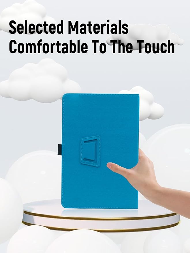 Case for XPPen Magic Note Pad 10.95 Inch Tablet (Light Blue) | PU Leather Folding Cover with Pen Holder and Wrist Strap Business Travel Portable