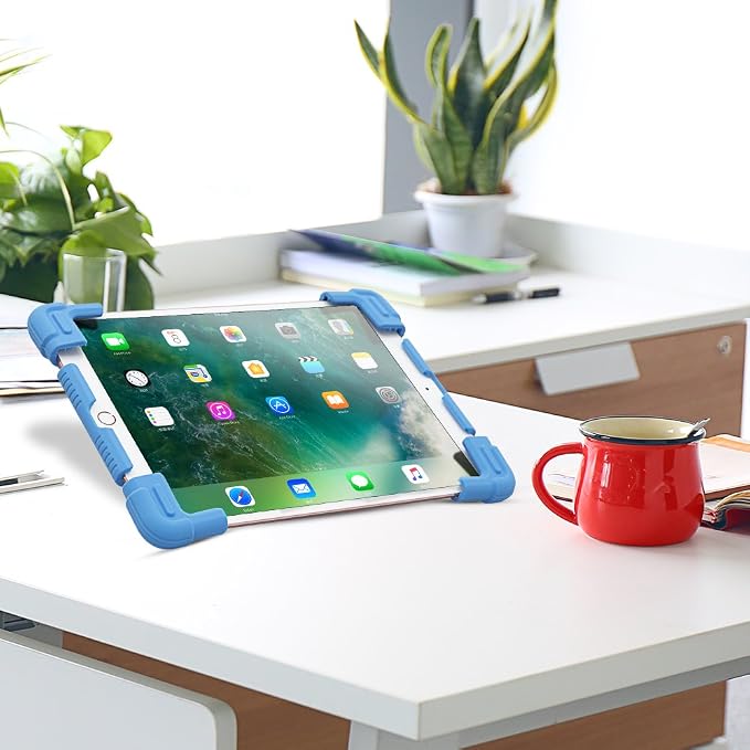 CHINFAI Universal Case for 9.7 10.1 10.5 11 Inch Tablet Universal Silicone Tablet Case Protective Cover for 9 10 Touchscreen Tablet with Convertible Stand (Black)