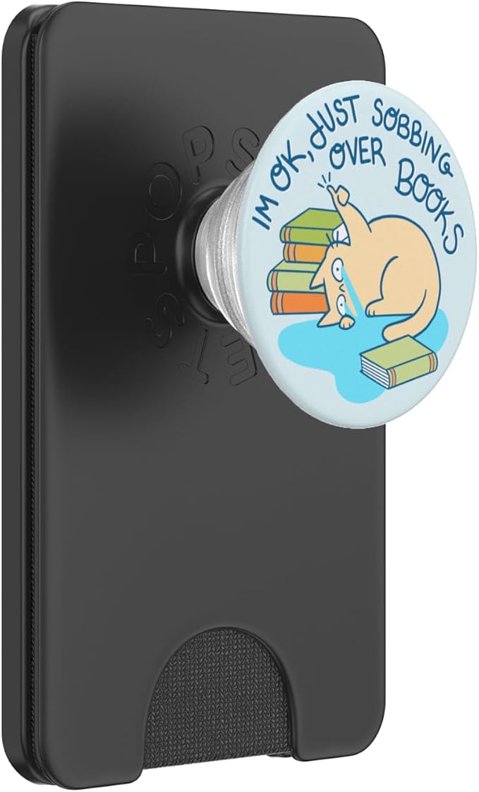 PopSockets Phone Grip &amp Stand - Bookish Cat PopSockets Adhesive PopGrip