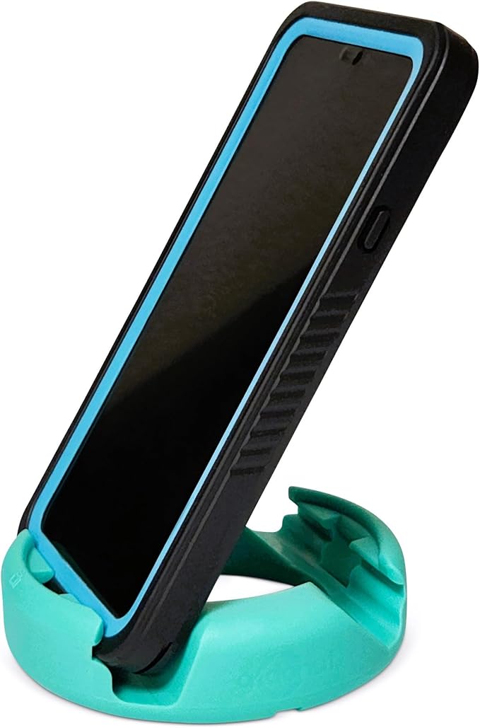 GoDonut Plus+ - Smartphone and Tablet Stand - Compatible with Lager Cases with Charging Port Access - for use at Work at Home Travel and on-the-go (Black)