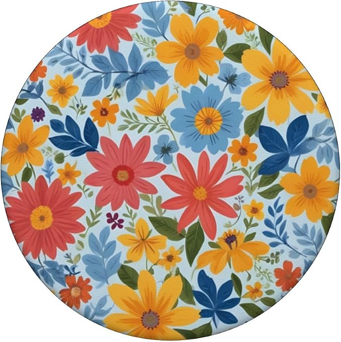 Cute Garden Flower Yellow Floral PopSockets Adhesive PopGrip