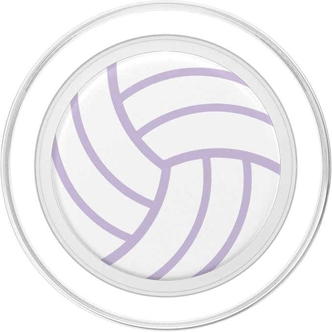 White Light Pastel Purple Volleyball PopSockets Adhesive PopGrip
