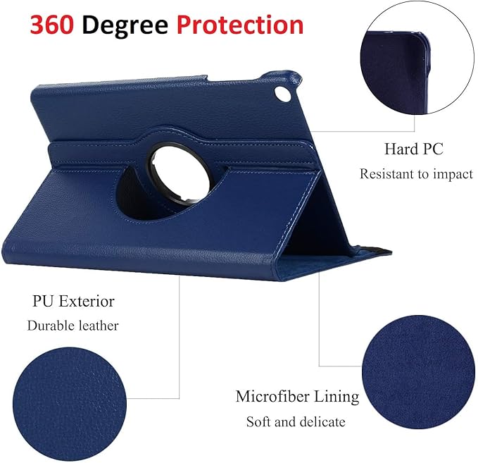Vultic Rotating Case for Samsung Galaxy Tab A 8.4 2020 (8.4-inch) [SM-T307U] 360 Degree Stand [Auto Sleep/Wake] Folio PU Leather Smart Tablet Cover (Black)