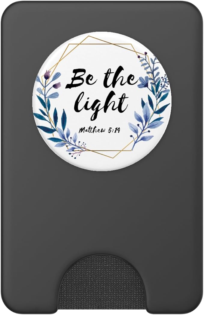 Cute Flowers Christian Bible Verse Gift Matthew 5:14 PopSockets Adhesive PopGrip