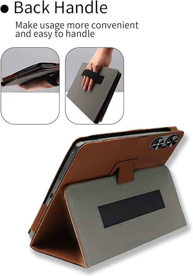 Case for SVITOO P108 Tablet 12 inch，WUNIAK Premium Leather Business Folio Stand Cover for SVITOO P108 Tablet 12 inch with Hand StrapBlack