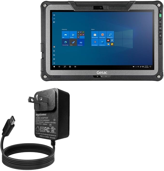 BoxWave Charger Compatible with Getac F110 G6 - Wall Charger Direct (15W) Rapid Charge Your Device with Built-in 3ft Cable